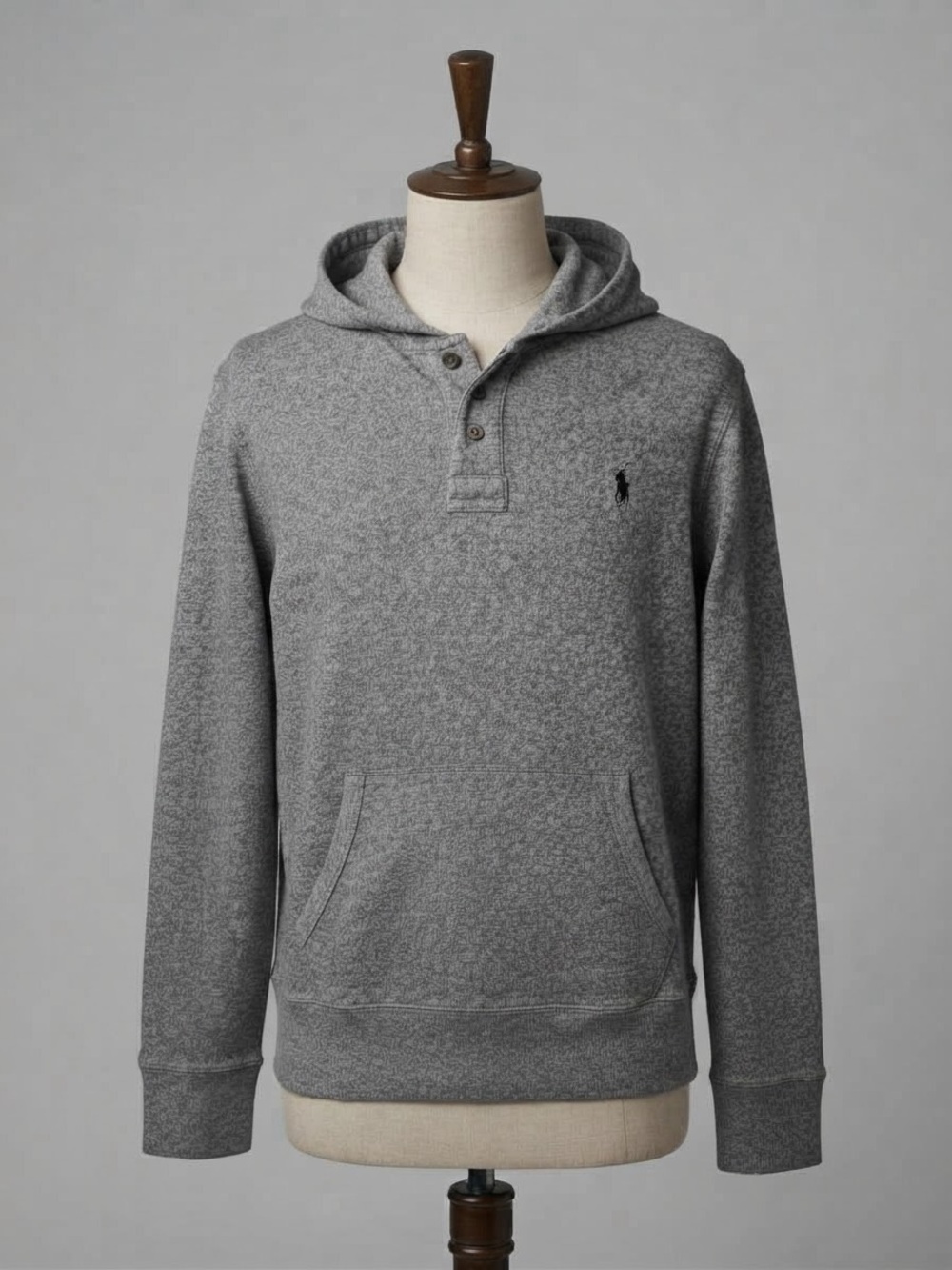 Men's Polo Ralph Lauren Grey Cotton Pullover Hoodie XL